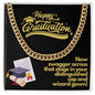 Happy Graduation for Him - Distinguished Cap - Cuban Chain
