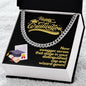 Happy Graduation for Him - Distinguished Cap - Cuban Chain