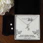 For My Wife Alluring Beauty + Clear CZ Earrings