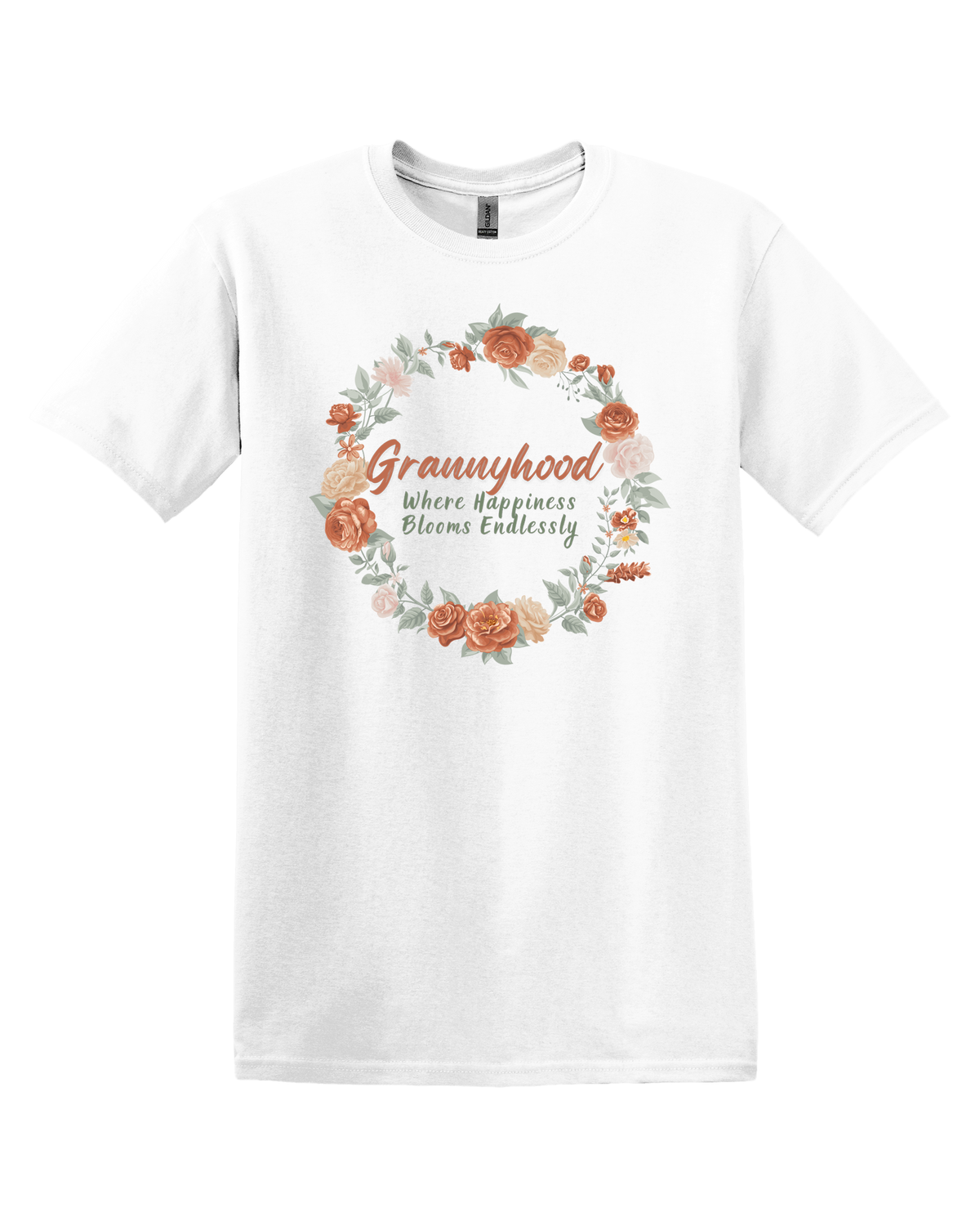 Fall Grannyhood Where Happiness Blooms Endlessly Crewneck T-shirt