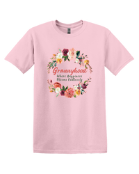 Load image into Gallery viewer, Grannyhood Where Happiness Blooms Endlessly Unisex T-shirt
