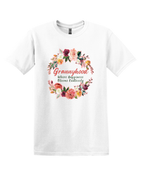 Load image into Gallery viewer, Grannyhood Where Happiness Blooms Endlessly Unisex T-shirt
