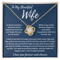 Load image into Gallery viewer, My Beautiful Wife - You are My Queen - Love Knot Necklace
