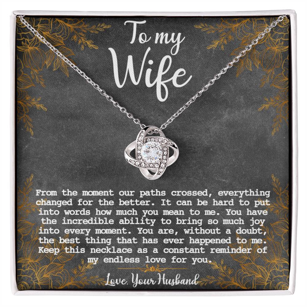 To My Wife - Endless Love - Love Knot Necklace