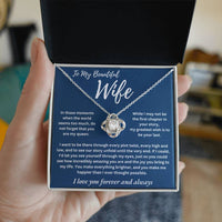 Load image into Gallery viewer, My Beautiful Wife - You are My Queen - Love Knot Necklace
