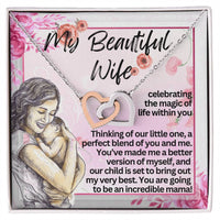 Load image into Gallery viewer, My Beautiful Wife - Mom to Be - Pregnancy - Interlocking Hearts
