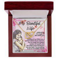 Load image into Gallery viewer, My Beautiful Wife - Mom to Be - Pregnancy - Interlocking Hearts
