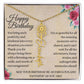 Happy Birthday - Fabulous Friend - Encouragement and Memories - Flower Name Necklace