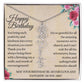 Happy Birthday - Fabulous Friend - Encouragement and Memories - Flower Name Necklace